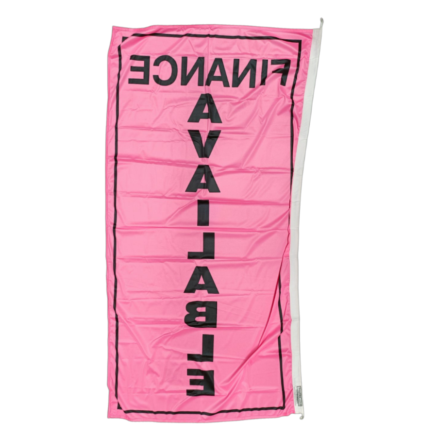 Finance Available Vertical Flag, 90cm by 180cm