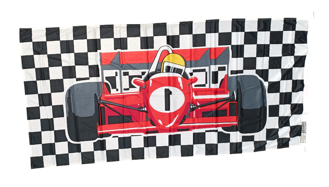 Quality 'International Racing' Pole Flag, 180x90 cm