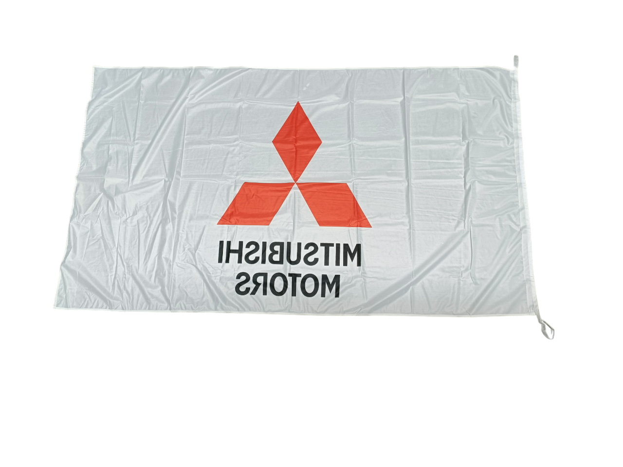 Mitsubishi Motors, White, 180cm by 90 cm Outdoor Flag