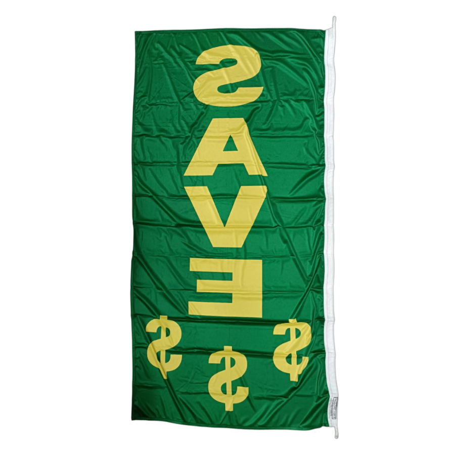 Save $$$ Flag, 90x180 cm
