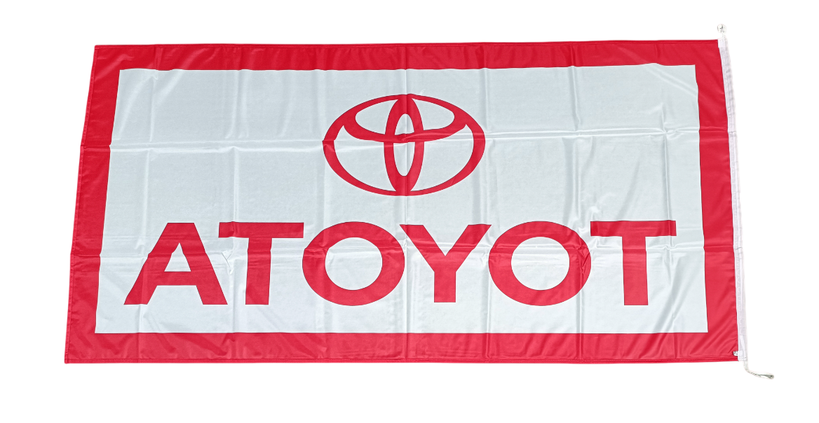 Quality, TOYOTA White 180cmx90cm Outdoor Flag