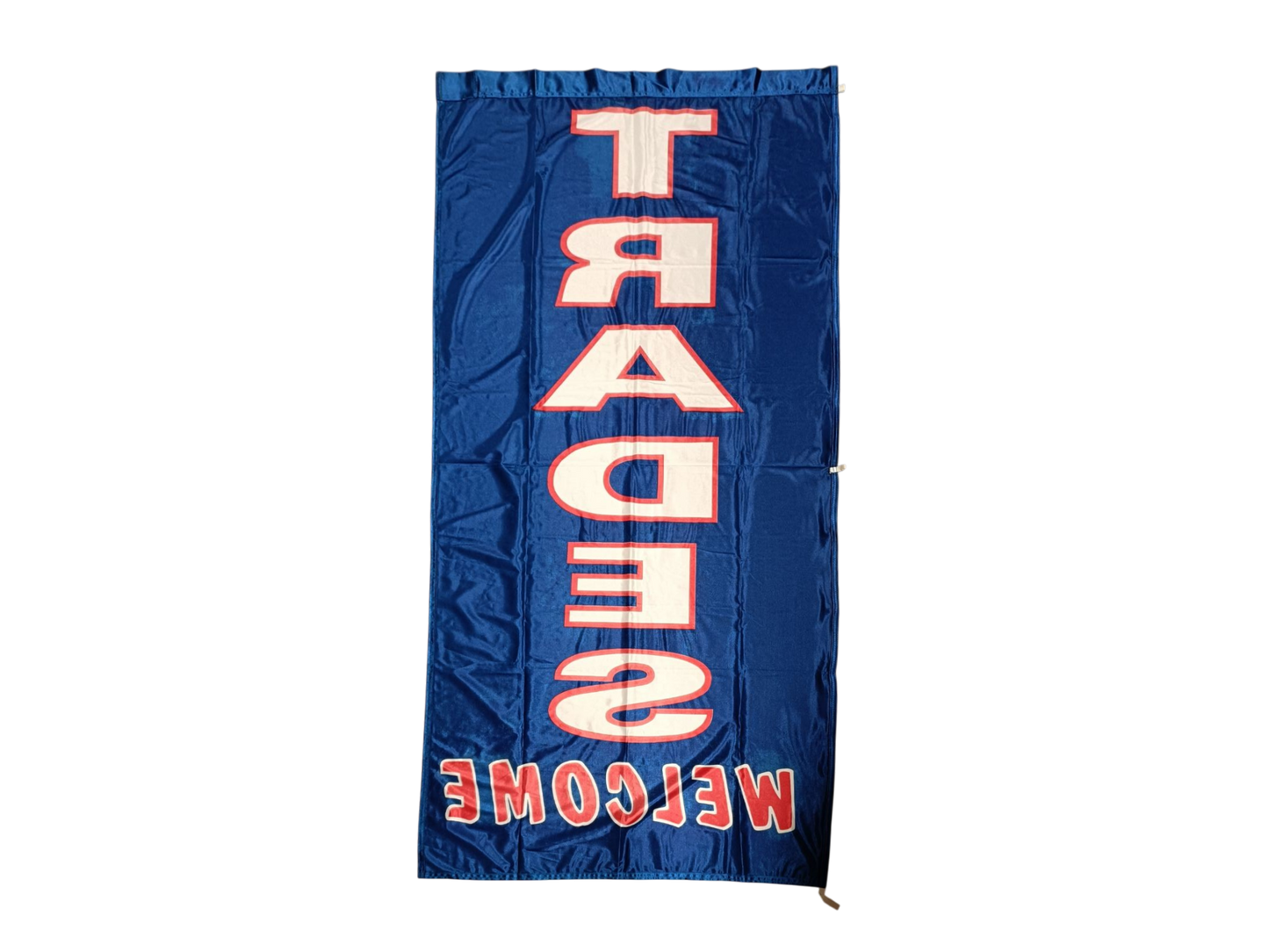"Trades Welcome" Banner Flag, 90x180 cm