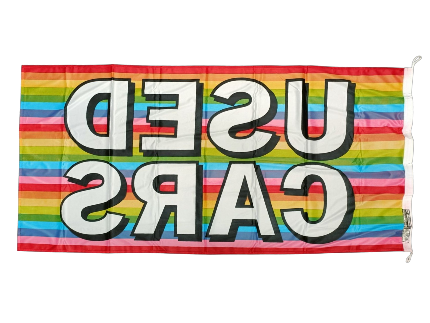 Used Cars Flag, Rainbow, 180x90 cm
