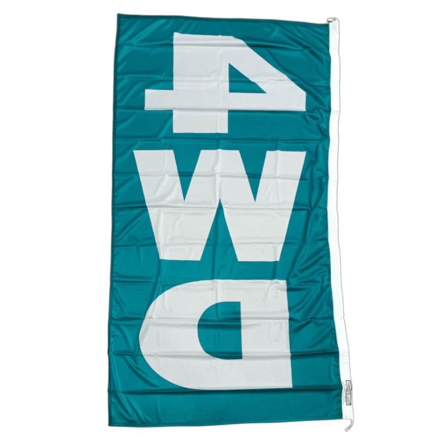 High Quality 4WD Flag, 90x180 cm - with header and loops