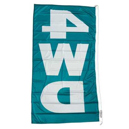 High Quality 4WD Flag, 90x180 cm - with header and loops