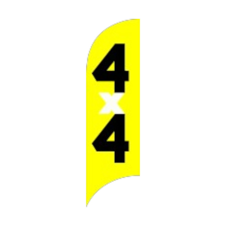 Double sided 4x4 Feather Flag, 80x300 cm