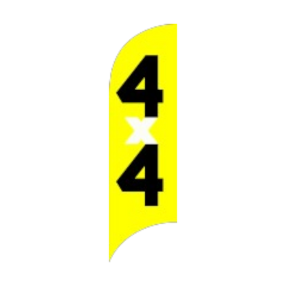 Double sided 4x4 Feather Flag, 80x300 cm