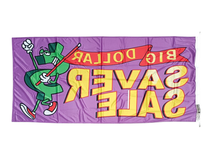 Big Dollar Saver Sale Flag  - Multiple Sizes Available