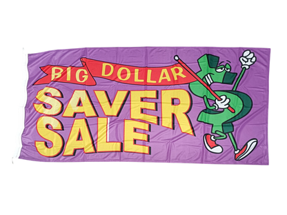 Big Dollar Saver Sale Flag  - Multiple Sizes Available