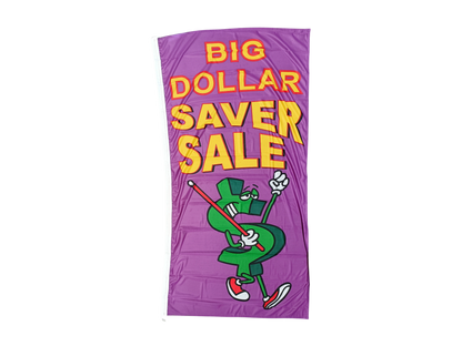 Big Dollar Saver Sale Flag  - Multiple Sizes Available