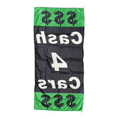 Cash 4 Cars Flag, 90x180 cm - Available in Multiple Colors/Designs
