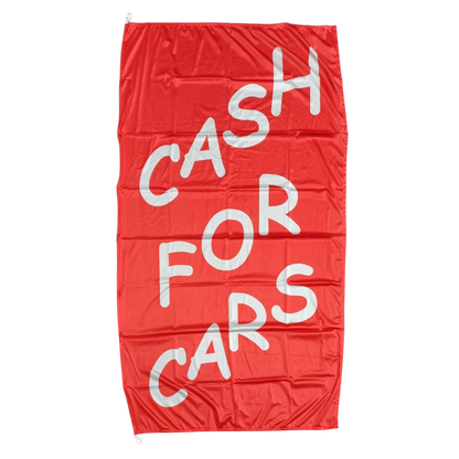 Cash 4 Cars Flag, 90x180 cm - Available in Multiple Colors/Designs