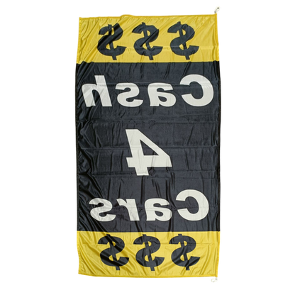 Cash 4 Cars Flag, 90x180 cm - Available in Multiple Colors/Designs