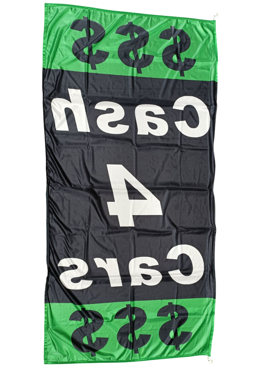 Cash 4 Cash Vertical Flag, 90cm by 180cm