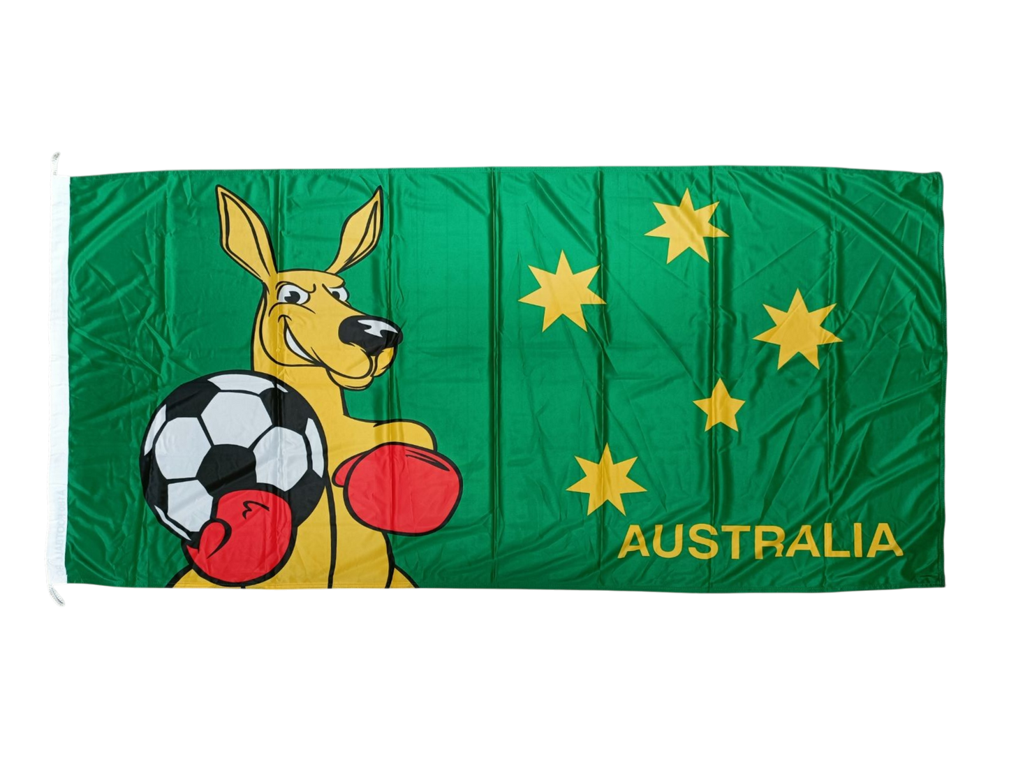 Fighting Kangaroo with Football Flag