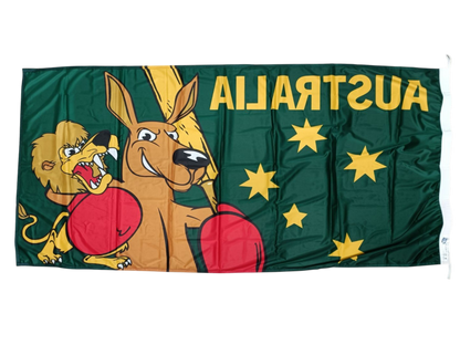 Fighting Kangaroo Cricket Flag