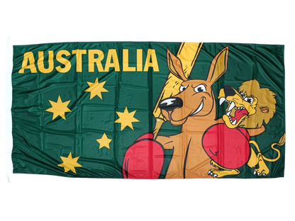 Fighting Kangaroo Cricket Flag