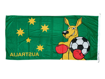 Fighting Kangaroo with Football Flag