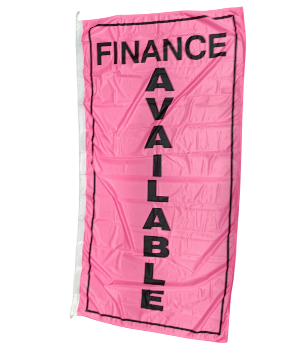 Finance Available Vertical Flag, 90cm by 180cm