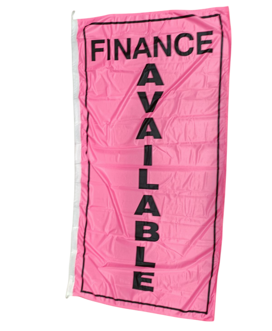 Finance Available Vertical Flag, 90cm by 180cm