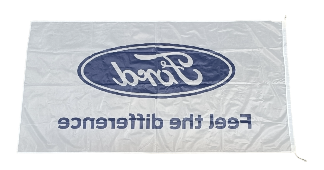 Ford Feel the Diference Flag, White, 180x90 cm