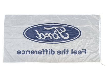 Ford Feel the Diference Flag, White, 180x90 cm