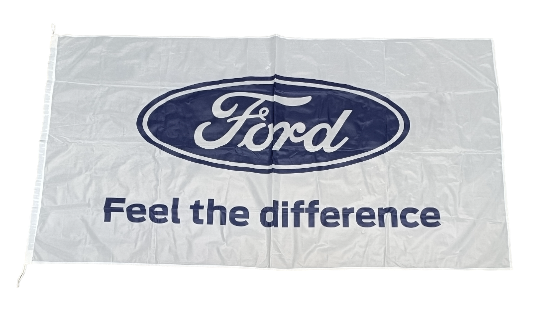 Ford Feel the Diference Flag, White, 180x90 cm
