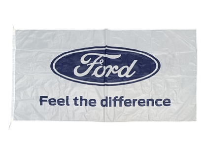 Ford Feel the Diference Flag, White, 180x90 cm