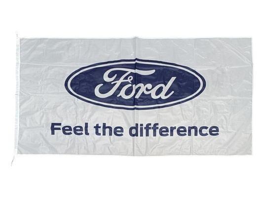 Ford Feel the Diference Flag, White, 180x90 cm