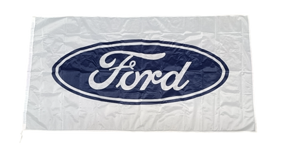 Ford, logo,White Horizontal Flag, 180cm by 90cm