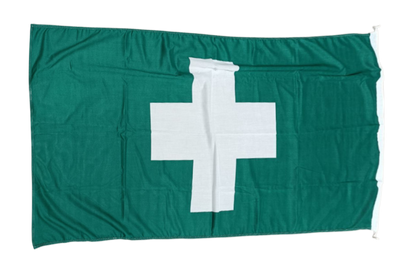 Green Cross Flag, 180x90 cm
