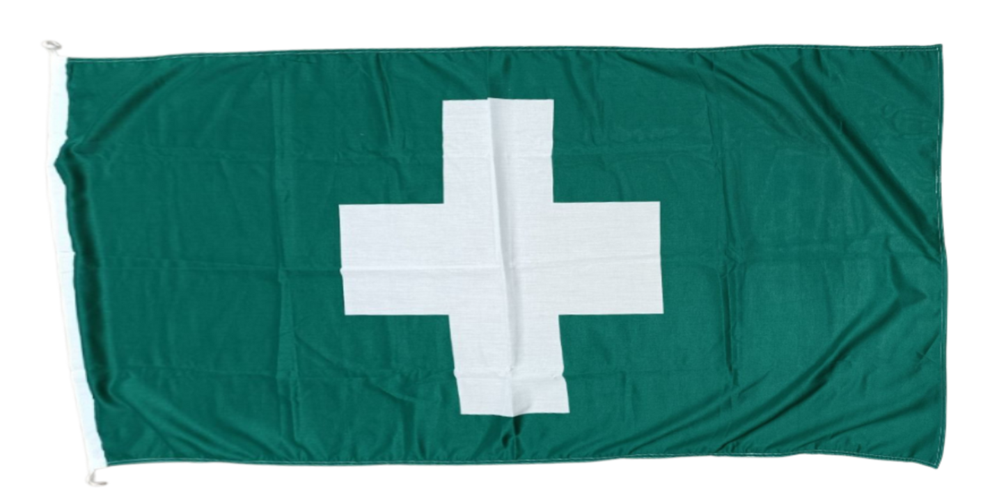 Green Cross Flag, 180x90 cm