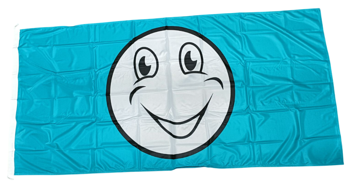 Happy Face Flag - Multiple Sizes & Colors Available