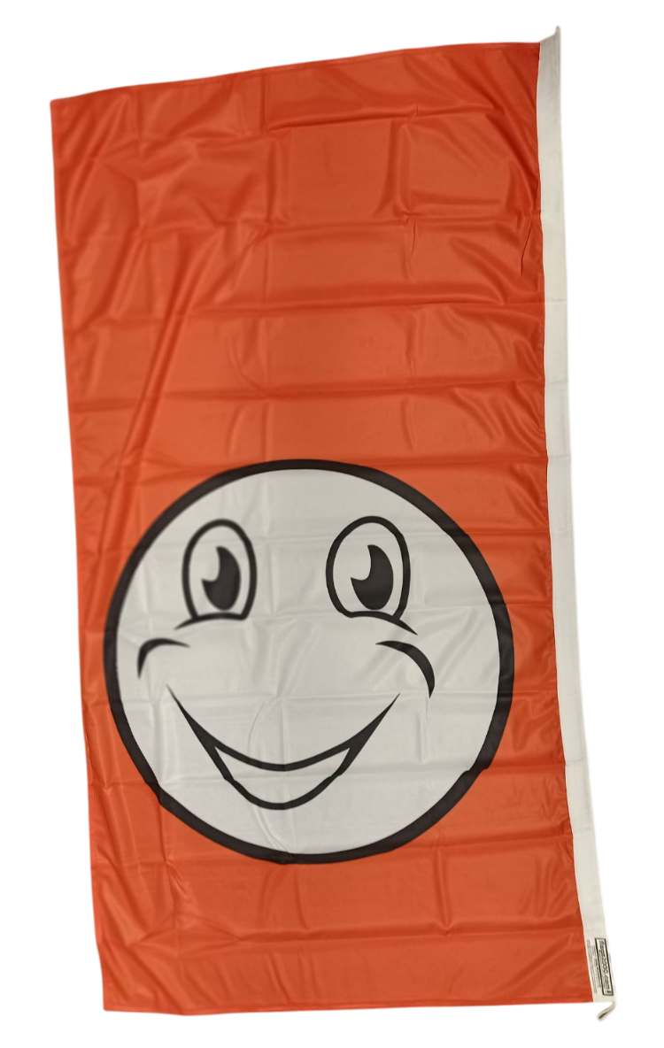 Happy Face Flag - Multiple Sizes & Colors Available