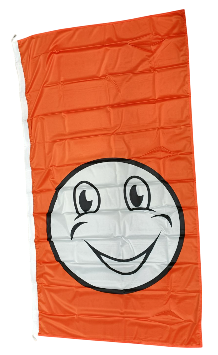 Happy Face Flag - Multiple Sizes & Colors Available