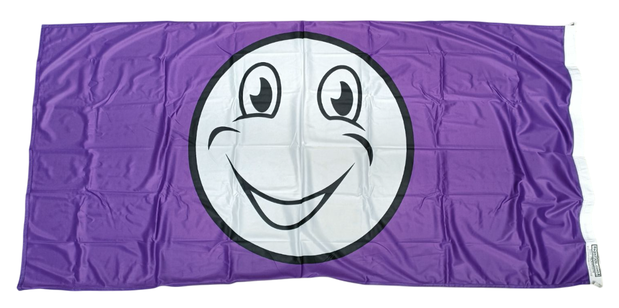 Happy Face Flag - Multiple Sizes & Colors Available