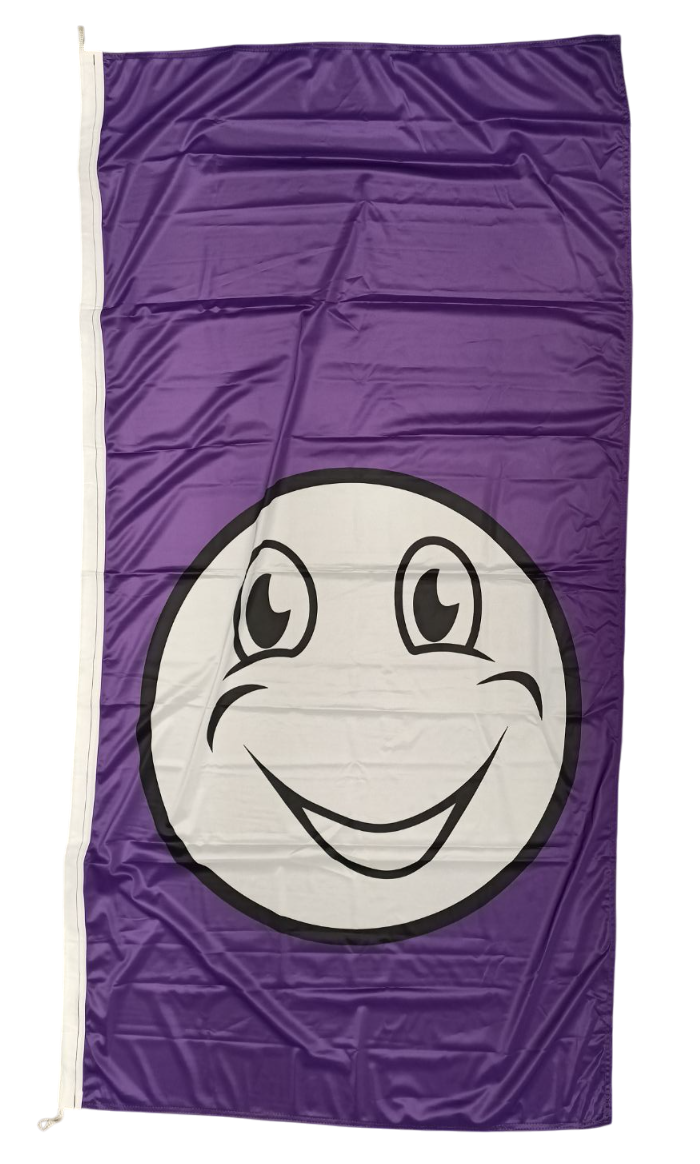 Happy Face Flag - Multiple Sizes & Colors Available