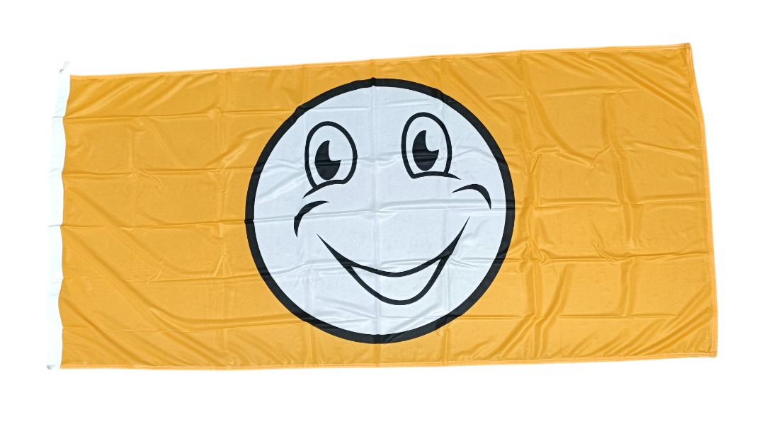 Happy Face Flag - Multiple Sizes & Colors Available