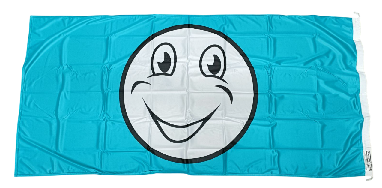 Happy Face Flag - Multiple Sizes & Colors Available