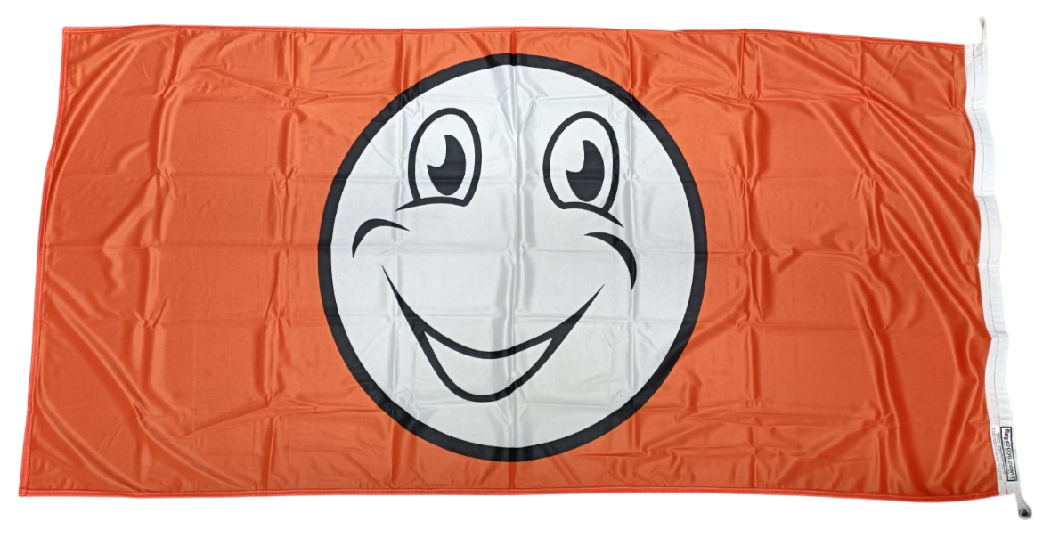 Happy Face Flag - Multiple Sizes & Colors Available