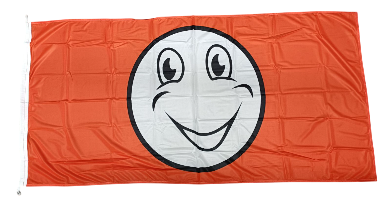 Happy Face Flag - Multiple Sizes & Colors Available