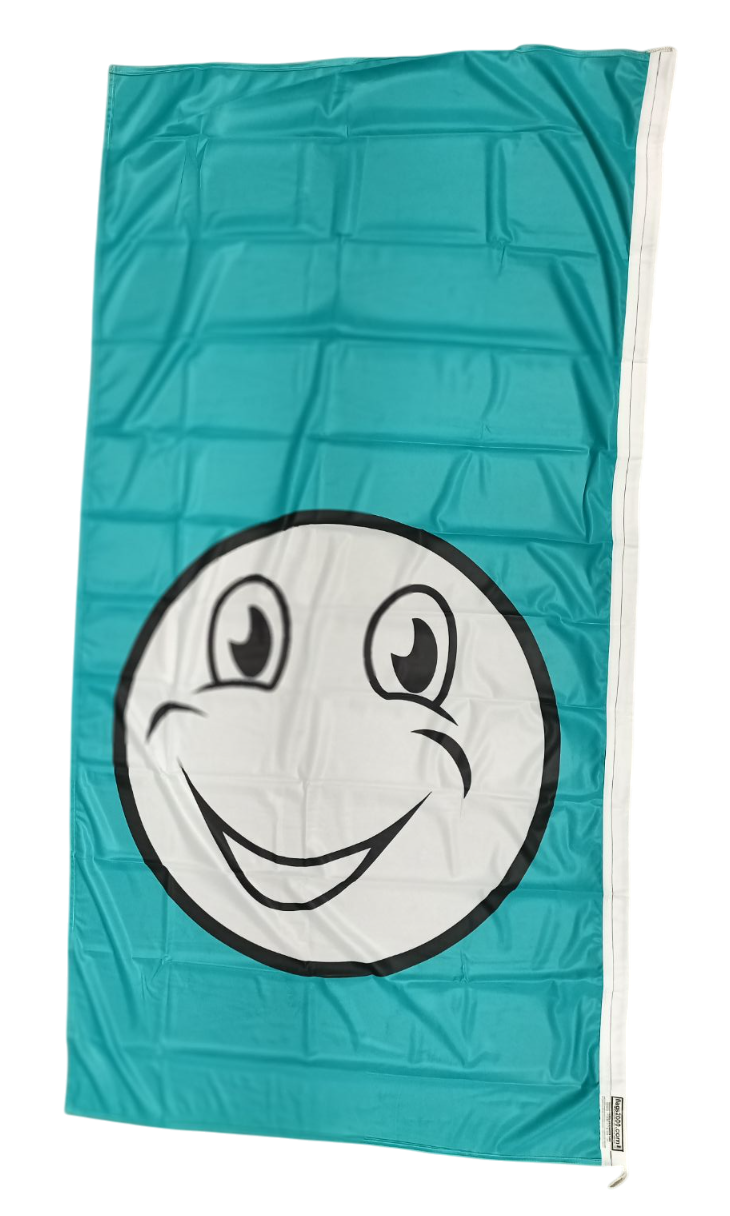 Happy Face Flag - Multiple Sizes & Colors Available
