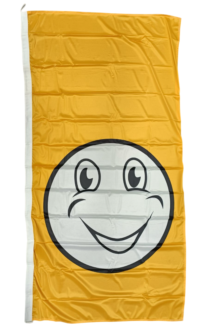 Happy Face Flag - Multiple Sizes & Colors Available