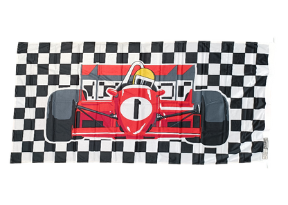Quality 'International Racing' Pole Flag, 180x90 cm
