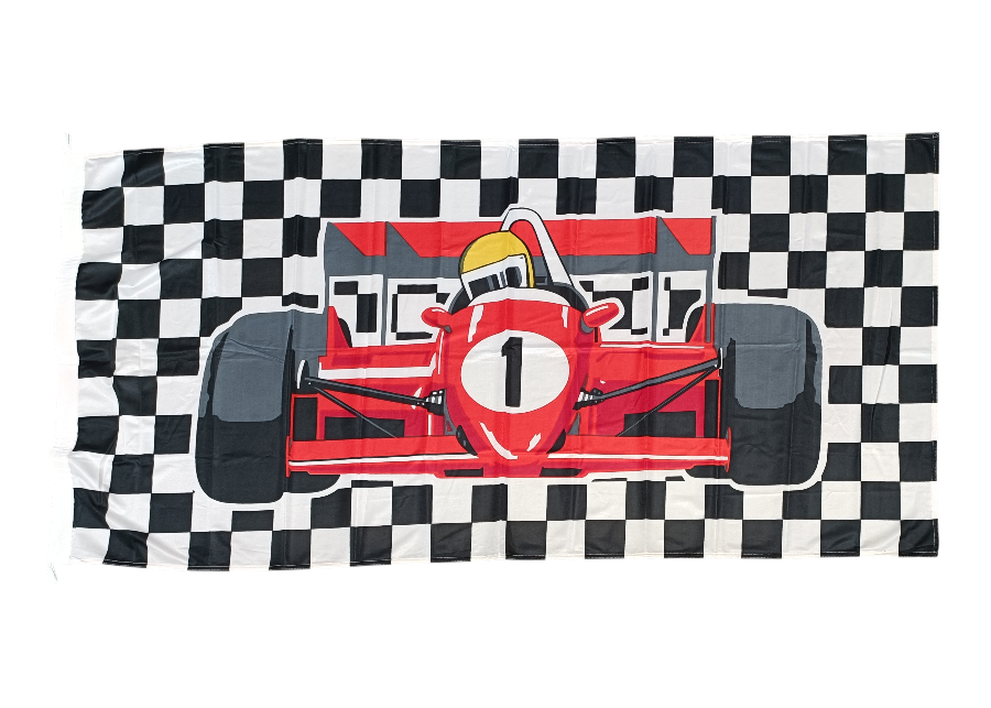 Quality 'International Racing' Pole Flag, 180x90 cm