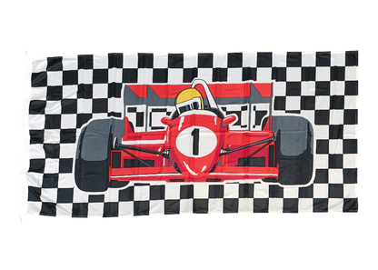 Quality 'International Racing' Pole Flag, 180x90 cm