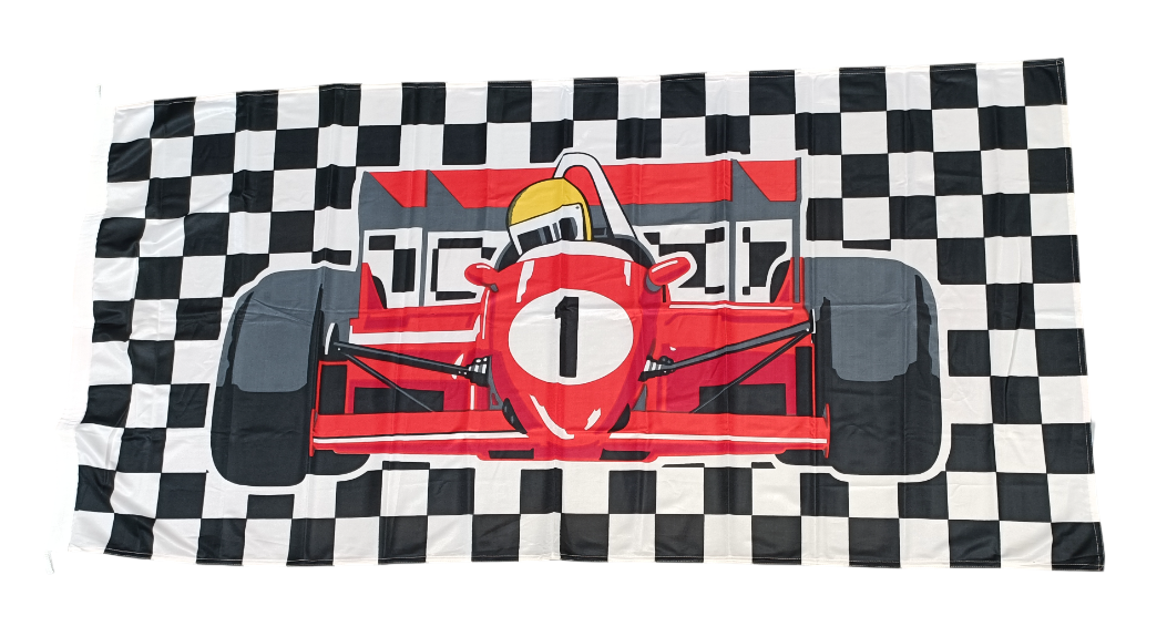 Quality 'International Racing' Pole Flag, 180cm by 90cm