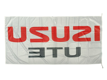 Quality ISUZU UTE, White Outdoor Flag - Multiple Sizes Available