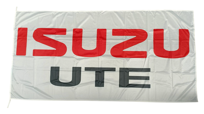 ISUZU UTE, White 180cm by 90cm Outdoor Flag