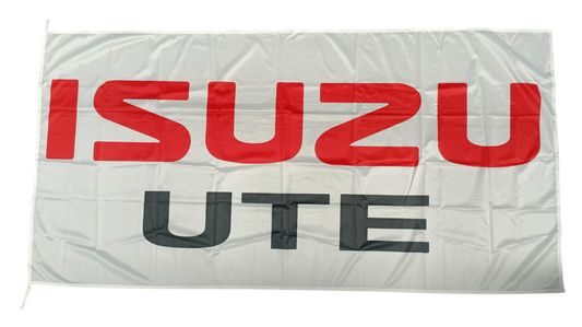ISUZU UTE, White 180cm by 90cm Outdoor Flag